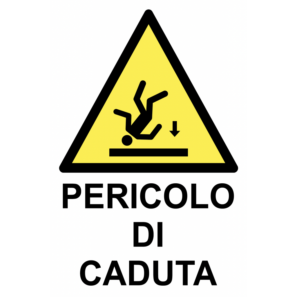 Cartello Segnaletico PERICOLO DI CADUTA Cod Art A00241 Cartelli